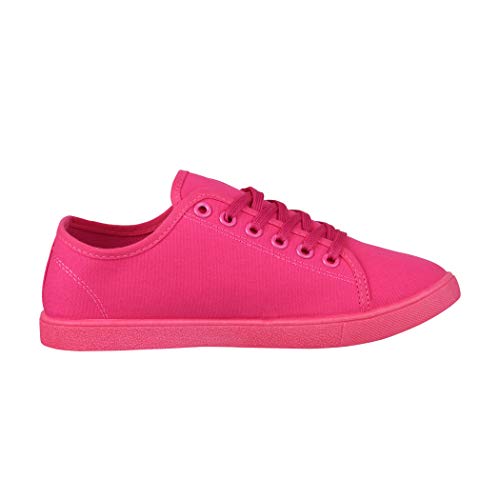 Elara Zapatilla de Deporte Unisex Low Top Textil Chunkyrayan Fucsia CL33319 Fuchsia-37