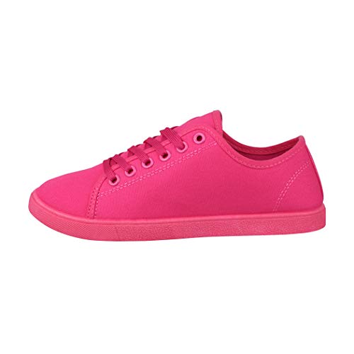 Elara Zapatilla de Deporte Unisex Low Top Textil Chunkyrayan Fucsia CL33319 Fuchsia-37