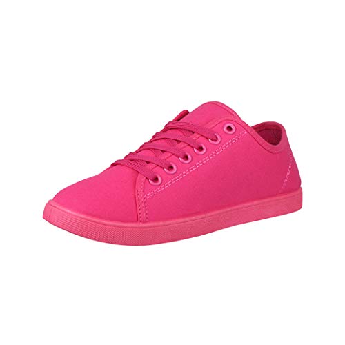 Elara Zapatilla de Deporte Unisex Low Top Textil Chunkyrayan Fucsia CL33319 Fuchsia-37