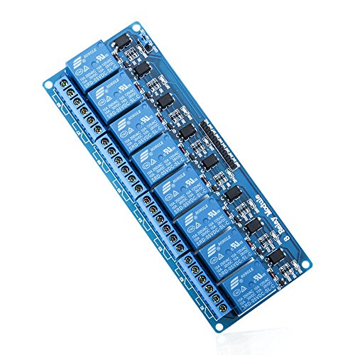 ELEGOO Módulo Relé de 8 Channel DC 5V con Optoacoplador para Arduino UNO R3 Mega Proyecto 1280 DSP Arm PIC AVR STM32 Raspberry Pi