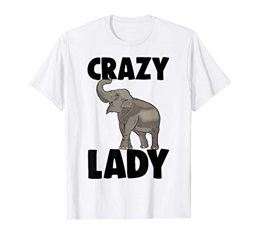 Elephant Lady T-Shirt Women Funny Elephant Lover Camiseta