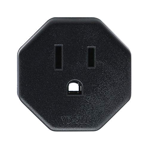 Enchufe Adaptador de EEUU/JP/CA a UE/DE/FR/IT/ES, Adapta Aparatos Eléctricos de EEUU/CA/JP a Enchufe de 2 Clavijas UE/Alemania (3 Piezas Negro)