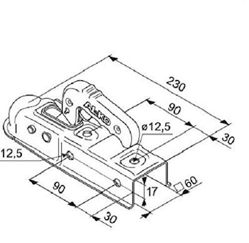 Enganche AL-KO Modelo AK 7 V E para remolques de un Solo Eje sin Frenos