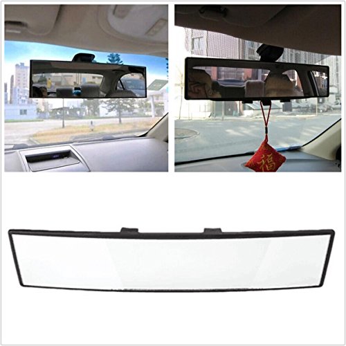 Espejo retrovisor convexo para coche, 300 mm de ancho, curva interior, clip