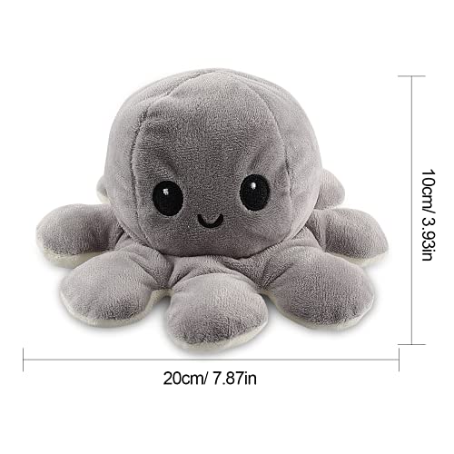 Esportic Peluche de Pulpo Reversible,Octopus Reversible, Bonitos Juguetes de Peluche muñeco de Doble Cara el Pulpo Reversible Original de Felpa Bonitos Juguetes de Peluche Niños (17)