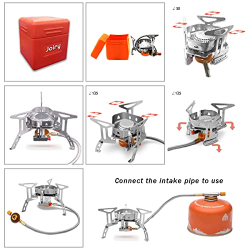 Estufa de Gas 3500W Plegable Mini Estufa de Gas con Encendido piezoeléctrico, Estufa de Gas Resistente al Viento, Quemador de Cocina para Exteriores, Senderismo, Camping, Senderismo Trekking