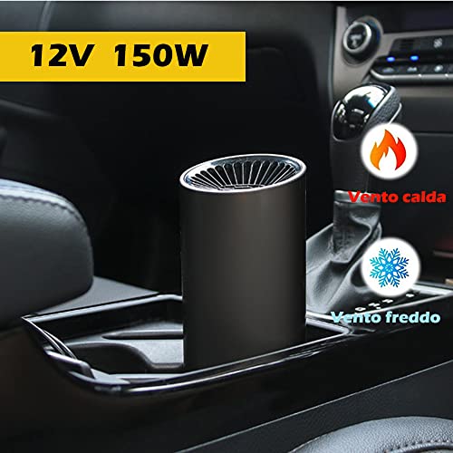 Estufa portátil para coche de 12 V de alta potencia, multifunción, ajustable, descongelador de vidrio para coche (tipo de taza)