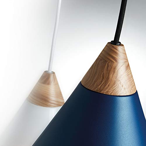 EXO Lighting - Lámpara de techo cónica ODA azul. Colgante ODA estilo moderno escandinavo E27 (Ø20) interior IP20 para sala comedor.