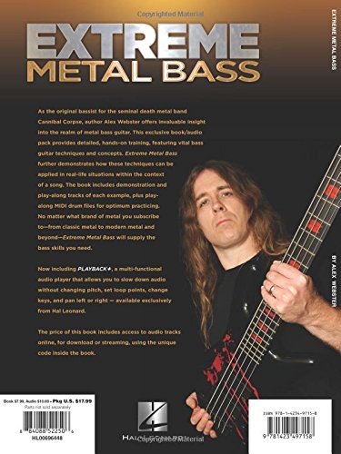 Extreme metal bass - recueil + enregistrement(s) en ligne: Essential Techniques, Concepts, and Applications for Metal Bassists