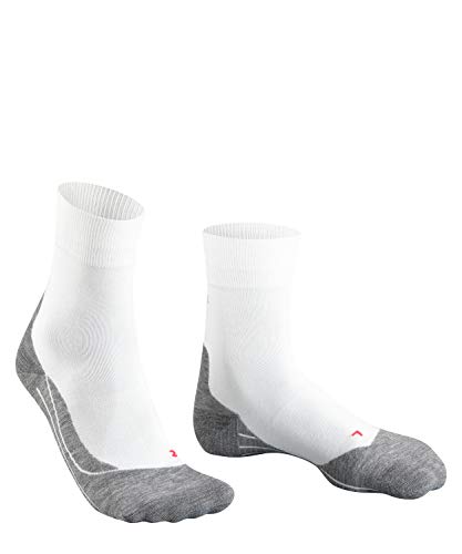 Falke Laufsocke RU4 Calcetines para Correr, Mujer, Blanco-Gris y Blanco, 39-40