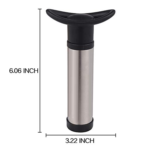 falllea Tapones para Botella de Vino al Vacio Protector para Bomba Ahorrador de la Bomba del Ahorro del Vacío Wine Saver Bomba de Vino con 6 Tapones de Botella