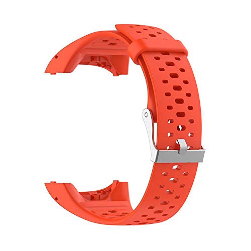 Fanuse Pulsera de Silicona para Correa de Mu？Eca para Polar M400 M430 GPS Sports Smartwatch Reemplazo de Pulsera Correa para Reloj con Herramienta Naranja