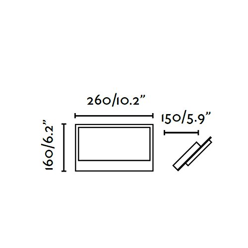 Faro Barcelona 70822 - VERTICE Aplique (Bombilla incluida) LED, 9W, Cuerpo de Aluminio y difusor de pc Opal, Color Gris