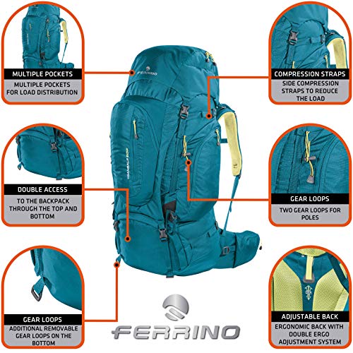 Ferrino Transalp Lady Mochila, Esmeralda, Grande / 60L