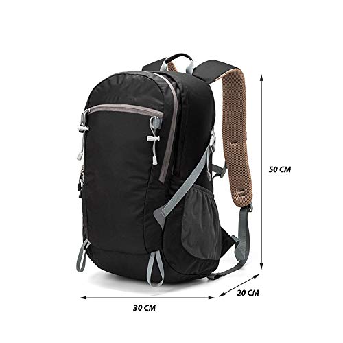 FFYUYI Escalada sólido Color al Aire Libre Mochila, Alta Capacidad Ajustable y Transpirable Luz Mochila, Viajes Mujer del Hombre Senderismo Movimiento Impermeable Mochila de Nylon,G,30L