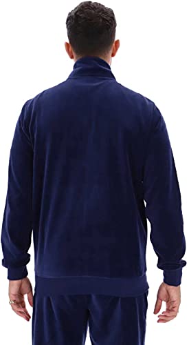 Fila de los Hombres Chaqueta de chándal Lane Colour Block Velour, Azul, M