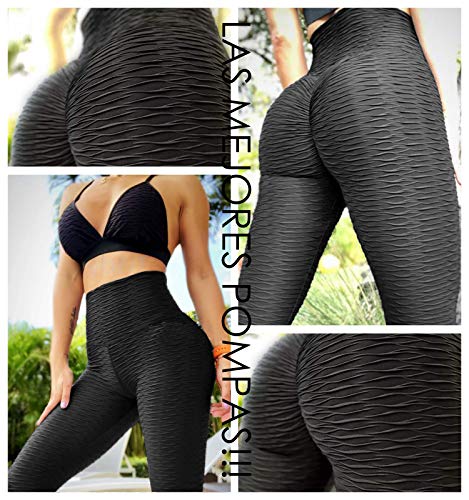 FITTOO Mallas Leggings Mujer Pantalones Deportivos oga Alta Cintura Elásticos Transpirables Negro M