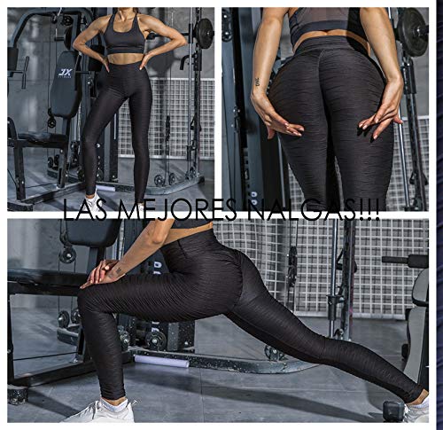 FITTOO Mallas Leggings Mujer Pantalones Deportivos oga Alta Cintura Elásticos Transpirables Negro M