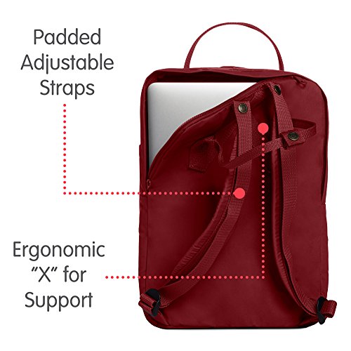 FJÄLLRÄVEN Kånken Laptop 15" Backpack, Unisex Adulto, ox Red, 40 x 28 x 16 cm, 18 L