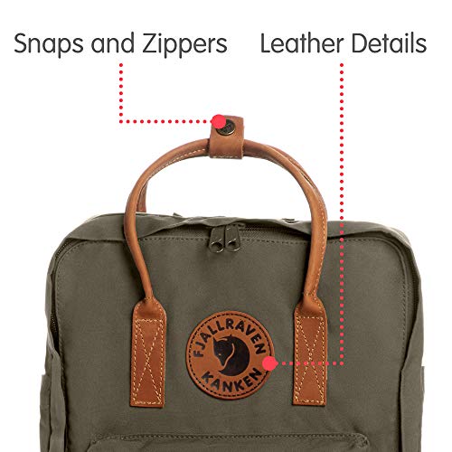 Fjällräven Kånken no 2, Mochila de senderismo, Unisex Adulto, Verde (Dark Olive), 16 L (38 x 27 x 13 cm)