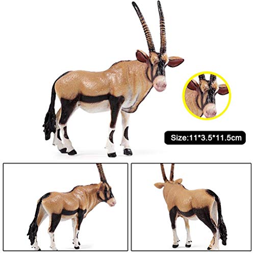 FLORMON Figuras de Animales 1 Piezas Realista South African Gazelle Modelo de acción El plastico Animal Salvaje Juguetes de Fiesta favores Juguetes educativos de la Granja Forestal Regalo para niños