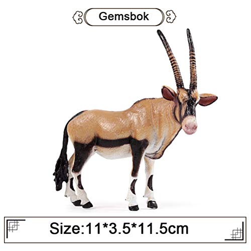 FLORMON Figuras de Animales 1 Piezas Realista South African Gazelle Modelo de acción El plastico Animal Salvaje Juguetes de Fiesta favores Juguetes educativos de la Granja Forestal Regalo para niños