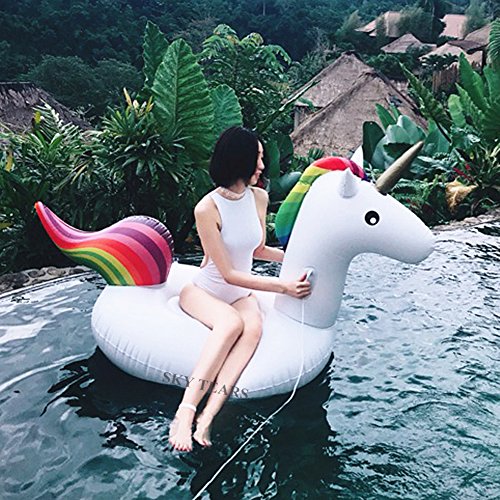 Flotador de Unicornio Hinchable Colchonetas Piscina Inflable Flotador unicornio Para Piscina al aire libre o Lounge