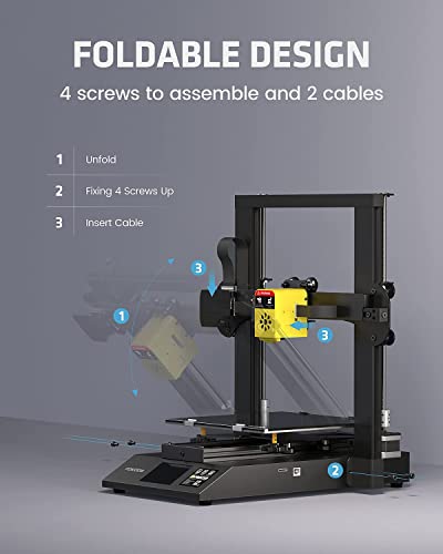 Fokoos Impresora 3D Odin-5 F3 Plegable 99% Premontada Funciona con TPU/PLA/PETG Accionamiento Directo 0.1mm Alta Precisión Doble Eje Z Pantalla Táctil Código Abierto 235x235x250mm