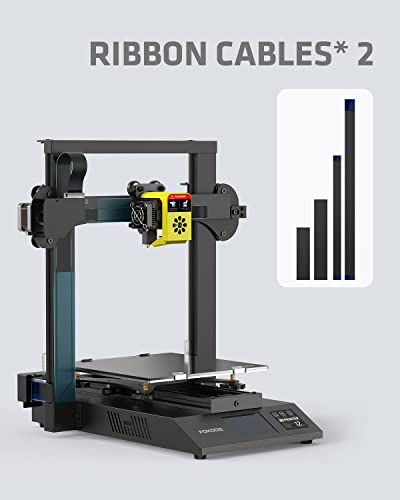 FOKOOS Odin-5 F3 Accesorios para impresora 3D (V Slot Wheel 6 Print Head Kit 2 Cables de cinta 2 Detección de rotura 1 Destornillador de cabeza plana 1 0.4mm Volcano Boquilla 2)