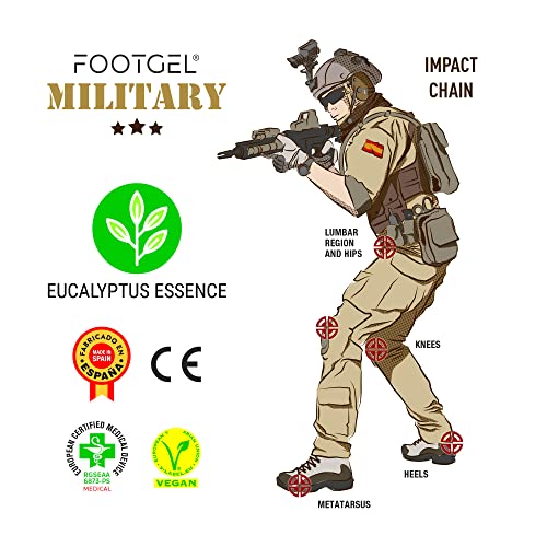 Footgel - Plantilla Edition Militar y Policial – Plantillas Tácticas Combate el dolor de las articulaciones (EUCALIPTO, 35-38)