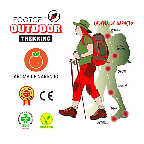 Footgel - Plantillas Outdoor (Naranjo, 43-47)