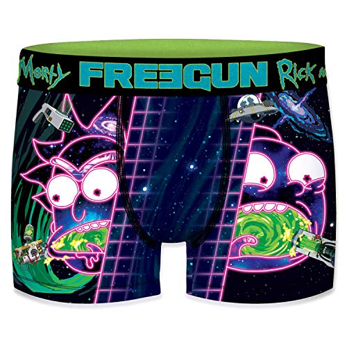 Freegun RICK AND MORTY Talla L MORTY-FREEGUN-Multicolor-92% poliéster 8% elastano, Boxer Unitario T602-1, Hombre