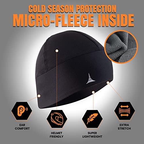 French Fitness Revolution - Gorro para Casco Skull Cap - Absorbe Sudor y Humedad, Elástico, Térmico, Transpirable Mantiene Seco, Gorro Ciclismo de Cabeza Debajo Cascos, Máximo Rendimiento