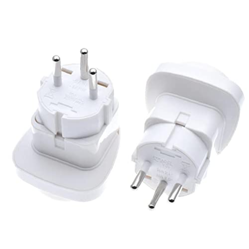 Froiny Adaptador De Viaje Israel a EE. UU. / Italia/Brasil/Adaptador Adaptador De Enchufe Eléctrico Universal Enchufable Incrustado 250v 10a