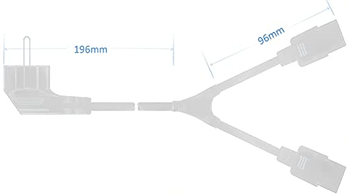 FSKE® IEC 320 C13 Cable de alimentación, EUR Enchufe a 2xC13 Y Splitter Power Cord, 10A 250V para PC Monitores, Computadora, TV, Impresora, Proyector, 3 Metros