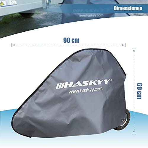 Funda de protección de la Barra de Tiro para remolques y caravanas I Funda Universal para acoplar remolques I 90 x 60 cm I Protección Impermeable de la Barra de Tiro