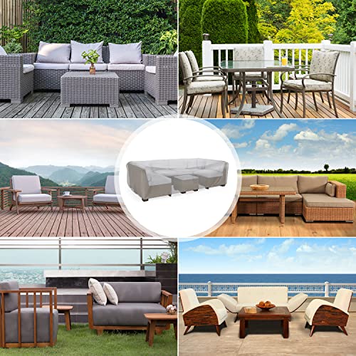 Funda Muebles Jardin Impermeable 242x162x100cm, Cubre Mueble Jardín 600D Oxford, Funda Sofa Jardín Exterior Anti-UV para Juego de Muebles de Jardín Funda Exterior Impermeable Sofa