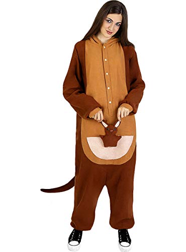 Funidelia | Disfraz de Canguro Onesie para Hombre y Mujer Talla M ▶ Animales - Color: Marrón - Divertidos Disfraces y complementos para Carnaval y Halloween