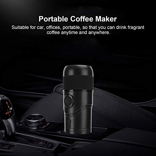 fuwinkr Máquina de Espresso eléctrica, Cafetera de Viaje portátil con cápsula de café, Cable USB Cafetera eléctrica Taza de Viaje Cafetera de Coche para Viajes, Exteriores, hogar y Oficina