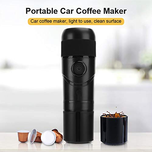 fuwinkr Máquina de Espresso eléctrica, Cafetera de Viaje portátil con cápsula de café, Cable USB Cafetera eléctrica Taza de Viaje Cafetera de Coche para Viajes, Exteriores, hogar y Oficina