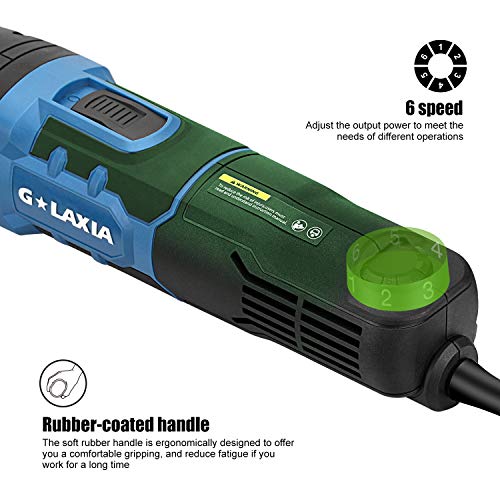 G LAXIA 280 W Multiherramienta Oscilante Profesional, 6 Velocidades Variables 11000-21000 RPM, ángulo de oscilación: 3 °, con Accesorios de 17 piezas