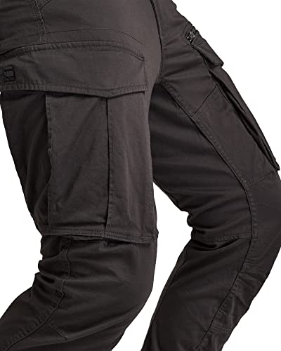 G-STAR RAW, hombres Pantalones Rovic Zip 3D Straight Tapered Pant, Gris (raven 5126-976), 32W / 32L