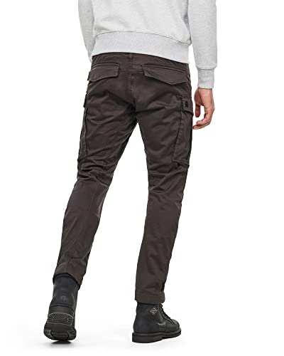 G-STAR RAW, hombres Pantalones Rovic Zip 3D Straight Tapered Pant, Gris (raven 5126-976), 32W / 32L