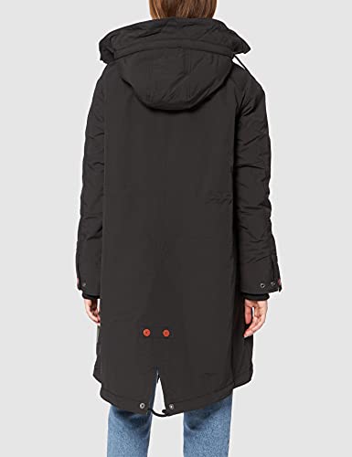 G-STAR RAW Parka con Capucha para Pesca, Negro (Dk Black A281-6484), L para Mujer