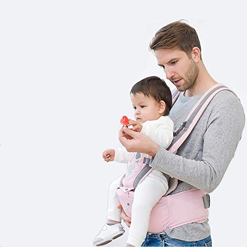 G-Tree portador de bebé con el asiento de la cadera ajustable, bebé del portador del abrigo, suave y transpirable Mochila Porta Bebé delantera y trasera para niños a los niños - Rojo