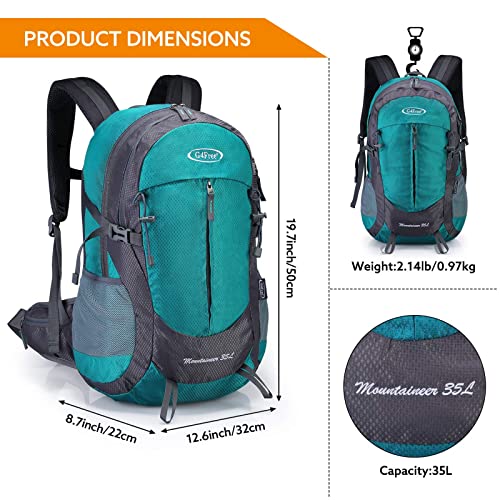 G4Free 35L Mochila de Senderismo Impermeable Mochila al Aire Libre Trekking Mochila para Acampar Senderismo Mochilero Escalada con Funda para Lluvia