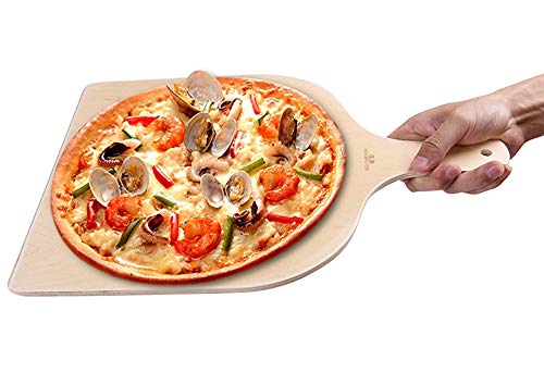 G.a HOMEFAVOR Set de 2 Pala de Pizza de Madera, Pizzas Paleta para Transferencia de un Pan, Pizza y Tartas en Horno y Parrilla