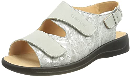 Ganter Monica-G, Zweiklett-Sandale, Sandalia Mujer, Lightgrey, 43 EU