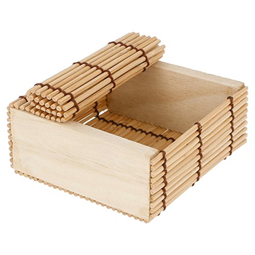 García de Pou Cajas para Sushi, Bambú, Natural, 8.5 x 8.5 x 4 cm, 50