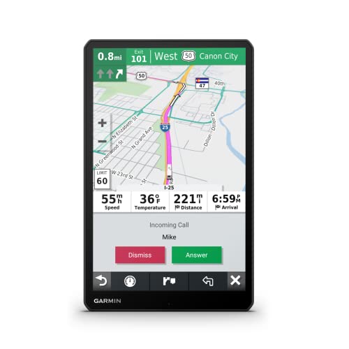 Garmin Camper 1090, navegador GPS de 10" para autocaravanas, Mapa Europa, tráfico Digital y navegación por Voz